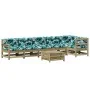 Juego de muebles jardín 7 pzas y cojines madera pino impregnada by , Garden sets - Ref: Foro24-3250887, Price: 696,92 €, Disc...