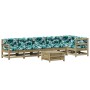 Juego de muebles jardín 7 pzas y cojines madera pino impregnada by , Garden sets - Ref: Foro24-3250887, Price: 716,99 €, Disc...