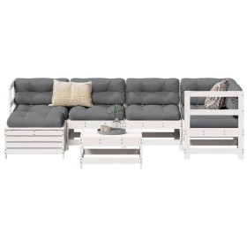 Gartensitzgruppe 7-teilig Massivholz Kiefer Weiß von , Gartensets - Ref: Foro24-3250909, Preis: 477,08 €, Rabatt: %