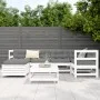 Gartensitzgruppe 7-teilig Massivholz Kiefer Weiß von , Gartensets - Ref: Foro24-3250909, Preis: 470,57 €, Rabatt: %
