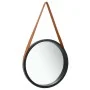 Espejo de pared con correa negro 50 cm de vidaXL, Espejos - Ref: Foro24-320367, Precio: 55,55 €, Descuento: %