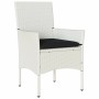 Set comedor jardín 3 pzas cojines ratán sintético vidrio blanco by , Garden sets - Ref: Foro24-3278579, Price: 225,58 €, Disc...