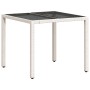 Set comedor jardín 3 pzas cojines ratán sintético vidrio blanco by , Garden sets - Ref: Foro24-3278579, Price: 225,58 €, Disc...