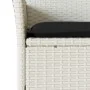 Set comedor jardín 3 pzas cojines ratán sintético vidrio blanco by , Garden sets - Ref: Foro24-3278579, Price: 246,77 €, Disc...