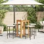 Gartentisch und 5-teilige Gartenhocker aus Akazienholz und braunem PE-Rattan von , Gartensets - Ref: Foro24-3295269, Preis: 2...