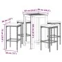 Mesa y taburetes de jardín 5 pzas madera acacia ratán PE marrón by , Garden sets - Ref: Foro24-3295269, Price: 241,07 €, Disc...