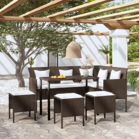Set de sofás forma de L 5 pzas cojines ratán sintético marrón by , Garden sets - Ref: Foro24-318580, Price: 323,40 €, Discoun...