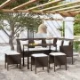Set de sofás forma de L 5 pzas cojines ratán sintético marrón by , Garden sets - Ref: Foro24-318580, Price: 323,40 €, Discoun...