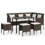 Set de sofás forma de L 5 pzas cojines ratán sintético marrón by , Garden sets - Ref: Foro24-318580, Price: 323,40 €, Discoun...