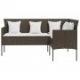 Set de sofás forma de L 5 pzas cojines ratán sintético marrón by , Garden sets - Ref: Foro24-318580, Price: 323,40 €, Discoun...