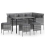L-förmiges Sofaset, 5-teilig, mit grauen Kissen aus synthetischem Rattan. von , Gartensets - Ref: Foro24-318582, Preis: 361,6...