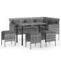 Set de sofás en forma de L 5 pzas cojines ratán sintético gris by , Garden sets - Ref: Foro24-318582, Price: 345,23 €, Discou...
