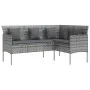 Set de sofás en forma de L 5 pzas cojines ratán sintético gris by , Garden sets - Ref: Foro24-318582, Price: 345,23 €, Discou...