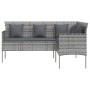 L-förmiges Sofaset, 5-teilig, mit grauen Kissen aus synthetischem Rattan. von , Gartensets - Ref: Foro24-318582, Preis: 361,6...