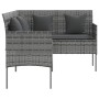 L-förmiges Sofaset, 5-teilig, mit grauen Kissen aus synthetischem Rattan. von , Gartensets - Ref: Foro24-318582, Preis: 361,6...