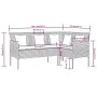 Set de sofás en forma de L 5 pzas cojines ratán sintético gris by , Garden sets - Ref: Foro24-318582, Price: 345,23 €, Discou...