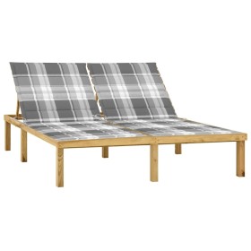 Double sun lounger and pine wood cushions treated with preservative. by , Loungers - Ref: Foro24-3065893, Price: 209,27 €, Di...