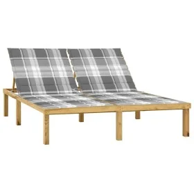 Double sun lounger and pine wood cushions treated with preservative. by , Loungers - Ref: Foro24-3065893, Price: 220,96 €, Di...