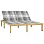 Tumbona doble y cojines madera de pino impregnada de , Tumbonas - Ref: Foro24-3065893, Precio: 220,97 €, Descuento: %