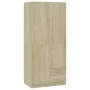 Engineered wood wardrobe in Sonoma oak, 80x52x180 cm by , Wardrobes - Ref: Foro24-800642, Price: 275,11 €, Discount: %