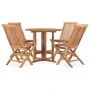 Set de comedor de jardín plegable 5 pzas madera maciza de teca de , Conjuntos de jardín - Ref: Foro24-3059977, Precio: 379,83...