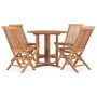Set de comedor de jardín plegable 5 pzas madera maciza de teca de , Conjuntos de jardín - Ref: Foro24-3059977, Precio: 449,94...