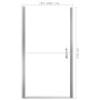 Duschtür aus mattiertem Hartglas, 100 x 178 cm von vidaXL, Duschtüren - Ref: Foro24-146660, Preis: 204,82 €, Rabatt: %