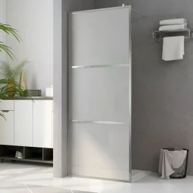 Accessible shower screen frosted ESG glass 100x195 cm by vidaXL, Shower walls and screens - Ref: Foro24-146647, Price: 192,58...