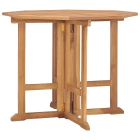 Folding teak wood dining table for garden 90x90x75 cm by , Garden tables - Ref: Foro24-315447, Price: 203,28 €, Discount: %