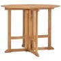 Folding teak wood dining table for garden 90x90x75 cm by , Garden tables - Ref: Foro24-315447, Price: 203,28 €, Discount: %