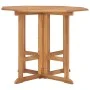 Folding teak wood dining table for garden 90x90x75 cm by , Garden tables - Ref: Foro24-315447, Price: 203,28 €, Discount: %