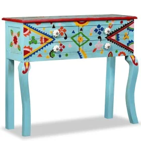 Hand-painted solid blue mango wood console table by , Sideboards - Ref: Foro24-244596, Price: 251,26 €, Discount: %