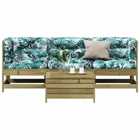 4-piece garden furniture set with impregnated pine wood cushions by , Garden sets - Ref: Foro24-3250791, Price: 431,84 €, Dis...