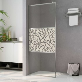 Mampara de ducha accesible vidrio ESG diseño piedras 100x195 cm
