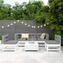 Garden sofa set 6 pieces solid white pine wood by , Garden sets - Ref: Foro24-3250713, Price: 396,43 €, Discount: %