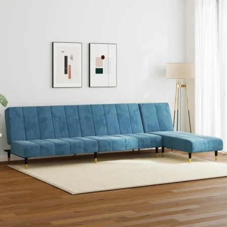2-piece blue velvet sofa set by , Sofas - Ref: Foro24-3216294, Price: 423,51 €, Discount: %