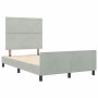 Estructura de cama Gris claro 120 x 200 cm Terciopelo