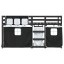 Bunk bed with black and white pine solid wood curtains 90x200 cm by , Beds and slatted bases - Ref: Foro24-3283934, Price: 30...