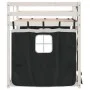 Bunk bed with black and white pine solid wood curtains 80x200 cm by , Beds and slatted bases - Ref: Foro24-3283901, Price: 16...