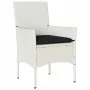 Garden dining set 3 pieces with white glass synthetic rattan cushions by , Garden sets - Ref: Foro24-3278613, Price: 218,11 €...