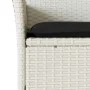 Garten-Essgruppe, 3-teilig, mit weißen Kissen aus synthetischem Rattan aus Glas von , Gartensets - Ref: Foro24-3278613, Preis...