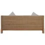 Sofá de 3 plazas con cojines ratán natural by vidaXL, Sofas - Ref: Foro24-283077, Price: 778,77 €, Discount: %