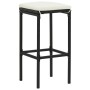 Mesa y taburetes de jardín 5 pzas madera acacia ratán PE negro de , Conjuntos de jardín - Ref: Foro24-3295270, Precio: 238,08...