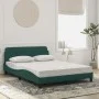 Bed with dark green velvet mattress 140x190 cm by , Beds and slatted bases - Ref: Foro24-3208394, Price: 344,63 €, Discount: %