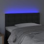 Cabecero con LED cuero sintético negro 90x5x78/88 cm