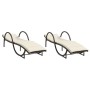 Tumbonas con cojines 2 unidades ratán sintético marrón by , Loungers - Ref: Foro24-3277308, Price: 281,06 €, Discount: %