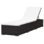 Tumbona con cojín ratán sintético marrón by , Loungers - Ref: Foro24-317105, Price: 133,79 €, Discount: %