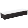 Tumbona con cojín ratán sintético marrón by , Loungers - Ref: Foro24-317105, Price: 133,79 €, Discount: %