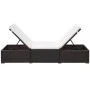 Tumbona con cojín ratán sintético marrón by , Loungers - Ref: Foro24-317105, Price: 147,61 €, Discount: %
