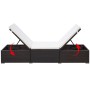 Tumbona con cojín ratán sintético marrón by , Loungers - Ref: Foro24-317105, Price: 133,79 €, Discount: %